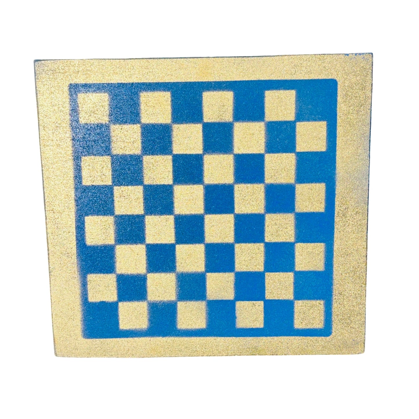 Blue Gold - Painted Chess Board