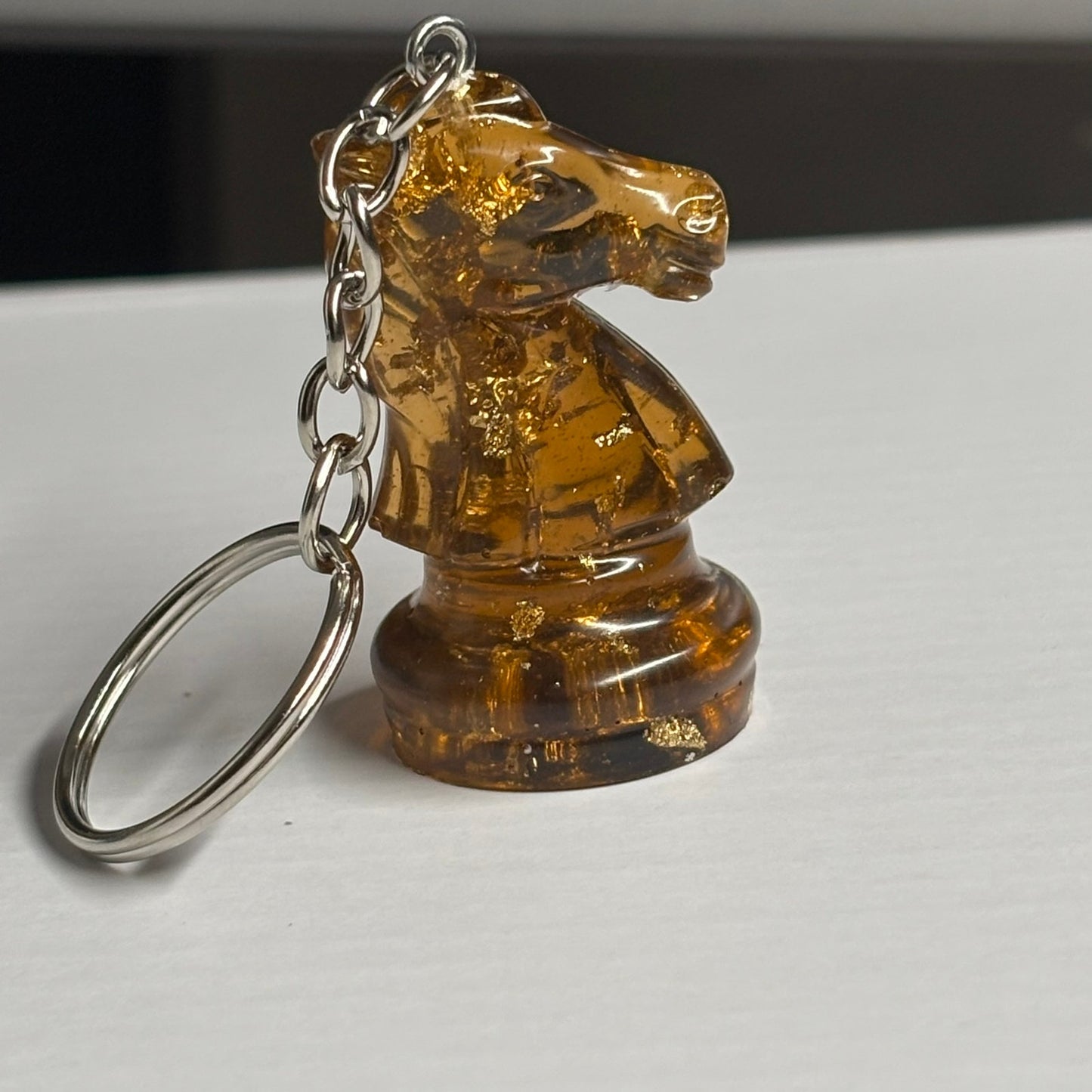 Yellow Amber Knight - Handmade Resin Keychain