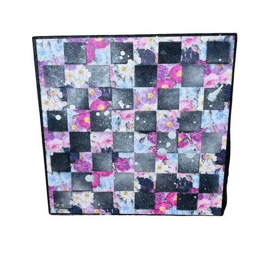 Purple Flower Chrome Sprinkles - Scrapbook Chess Board