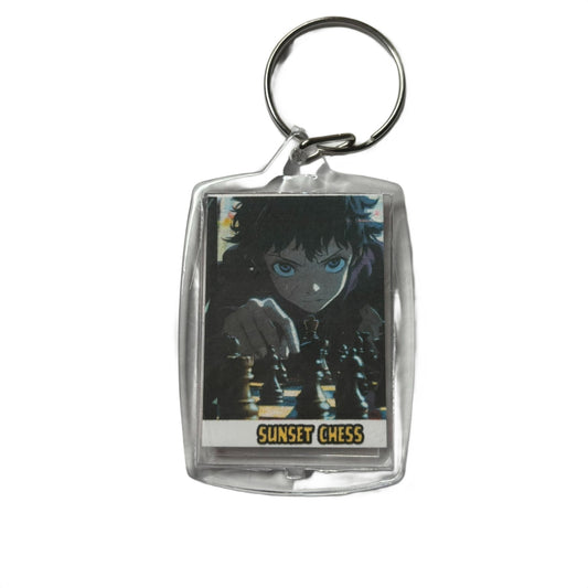 Serious Anime - Chess  Photo Keychain