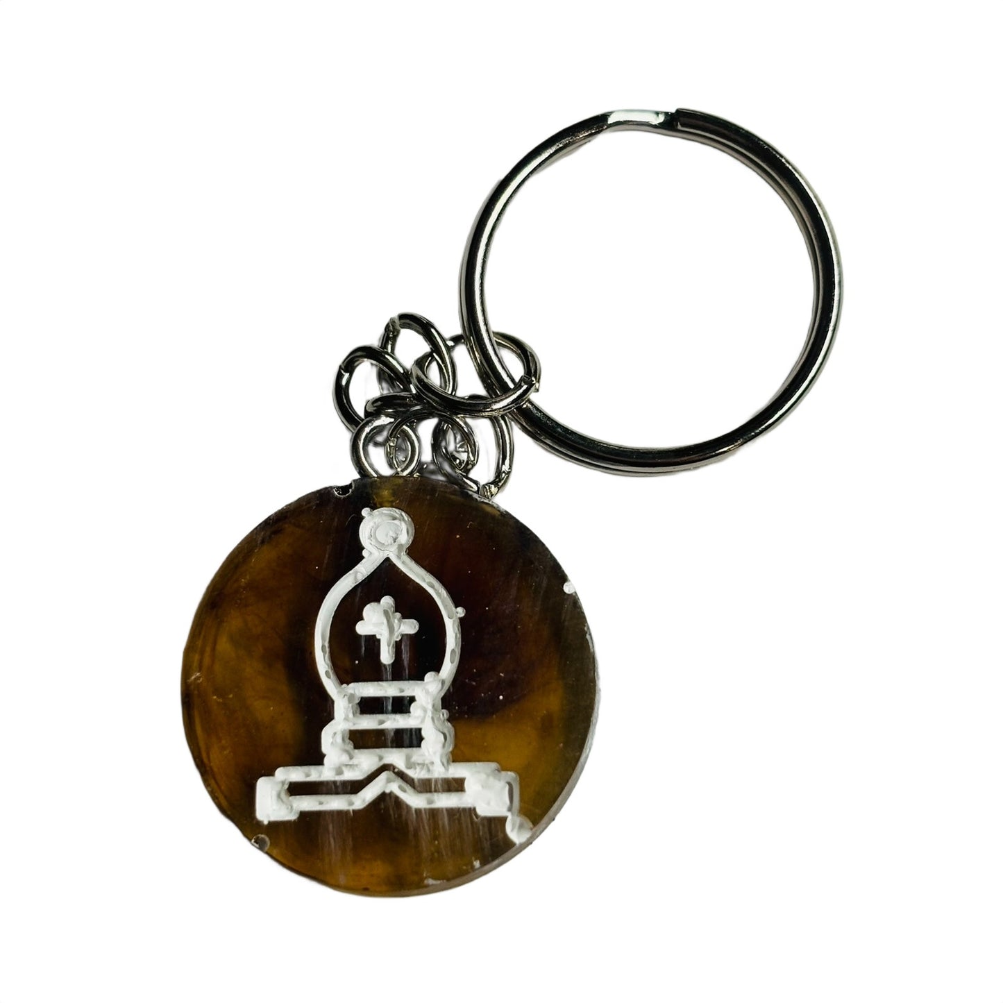 Coffee Brown Bishop - Handmade Resin Keychain
