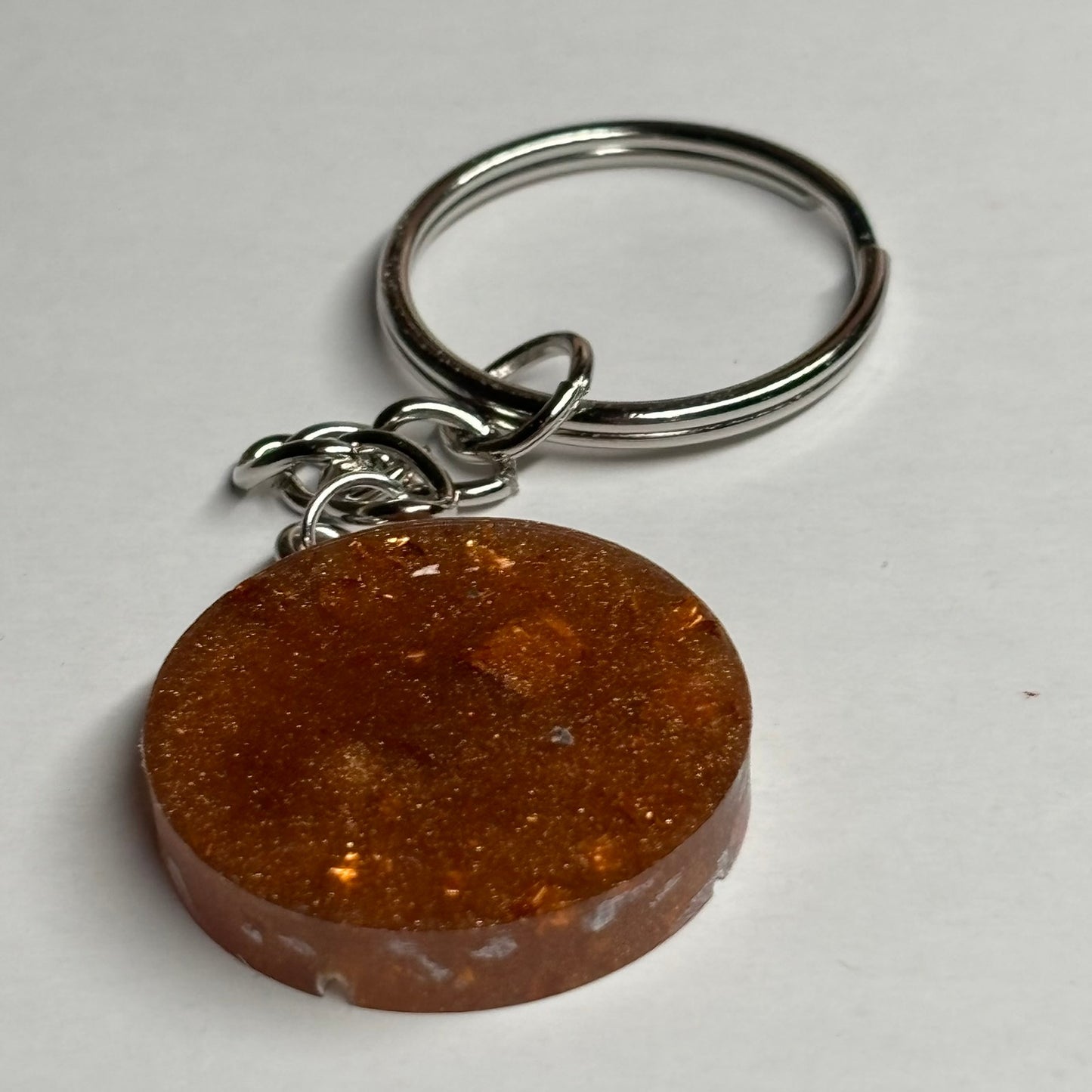 Amber Orange Rook - Handmade Resin Keychain
