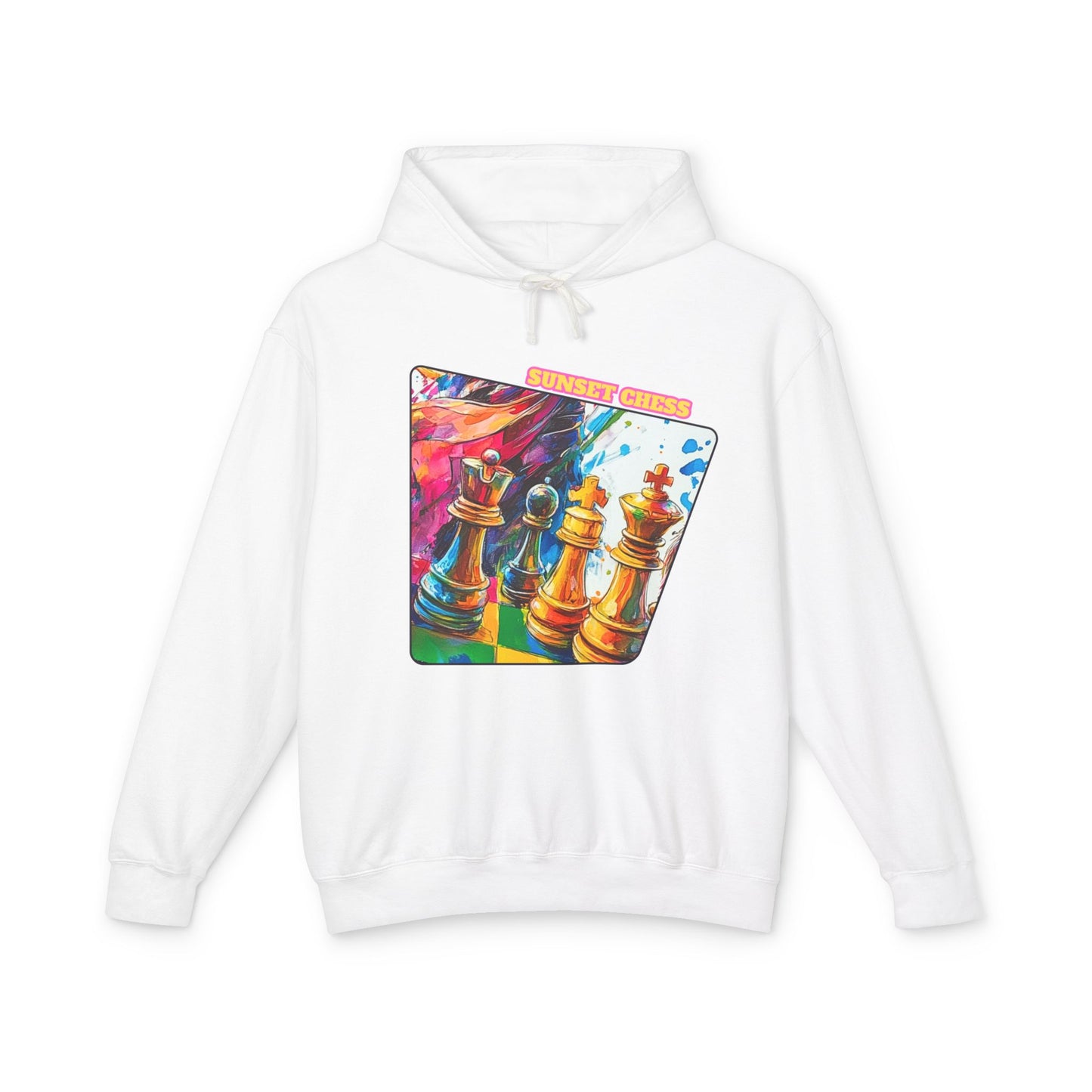 Splash Paint Chess - White Chess Hoodie