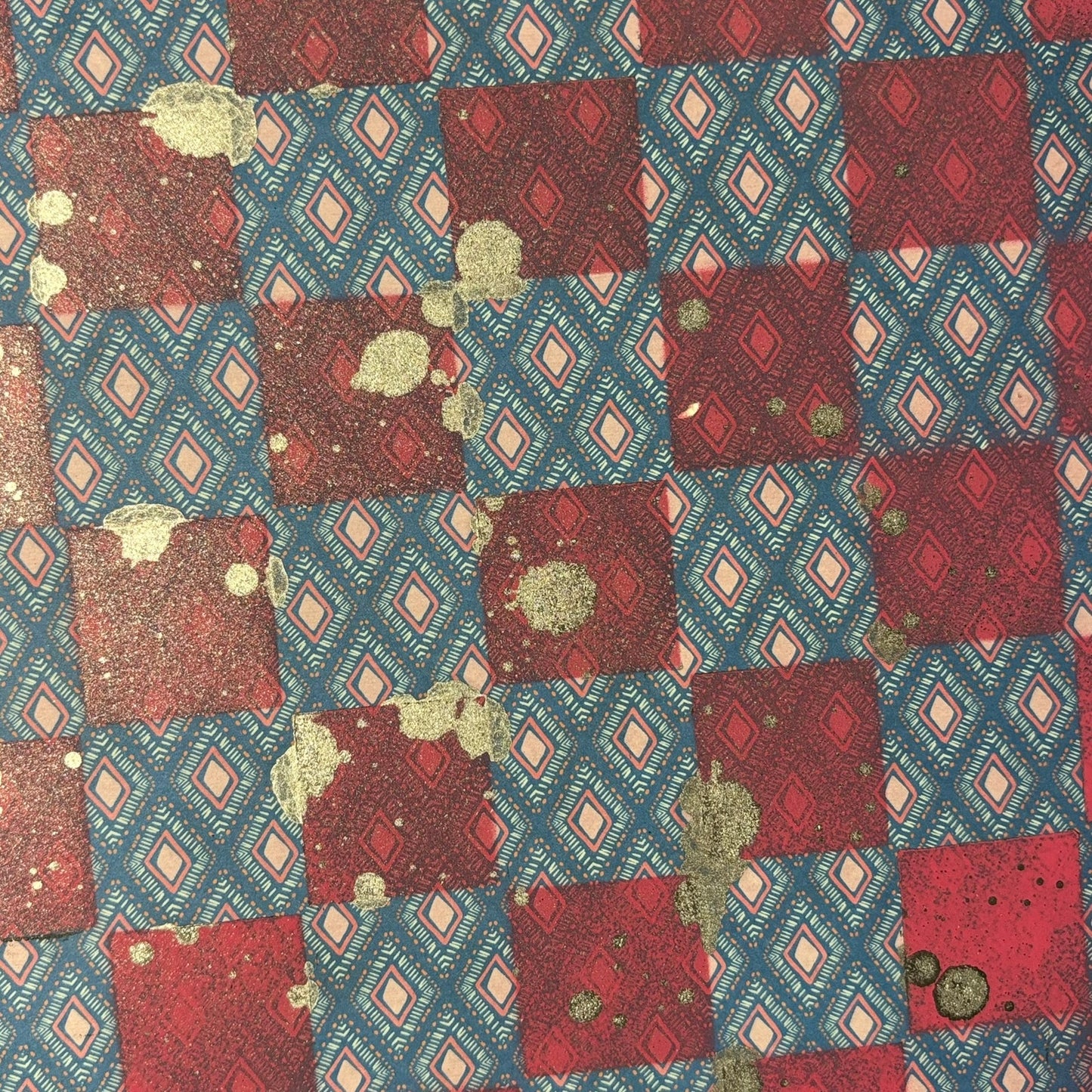 Pink & Blue - Scrapbook Chess Board