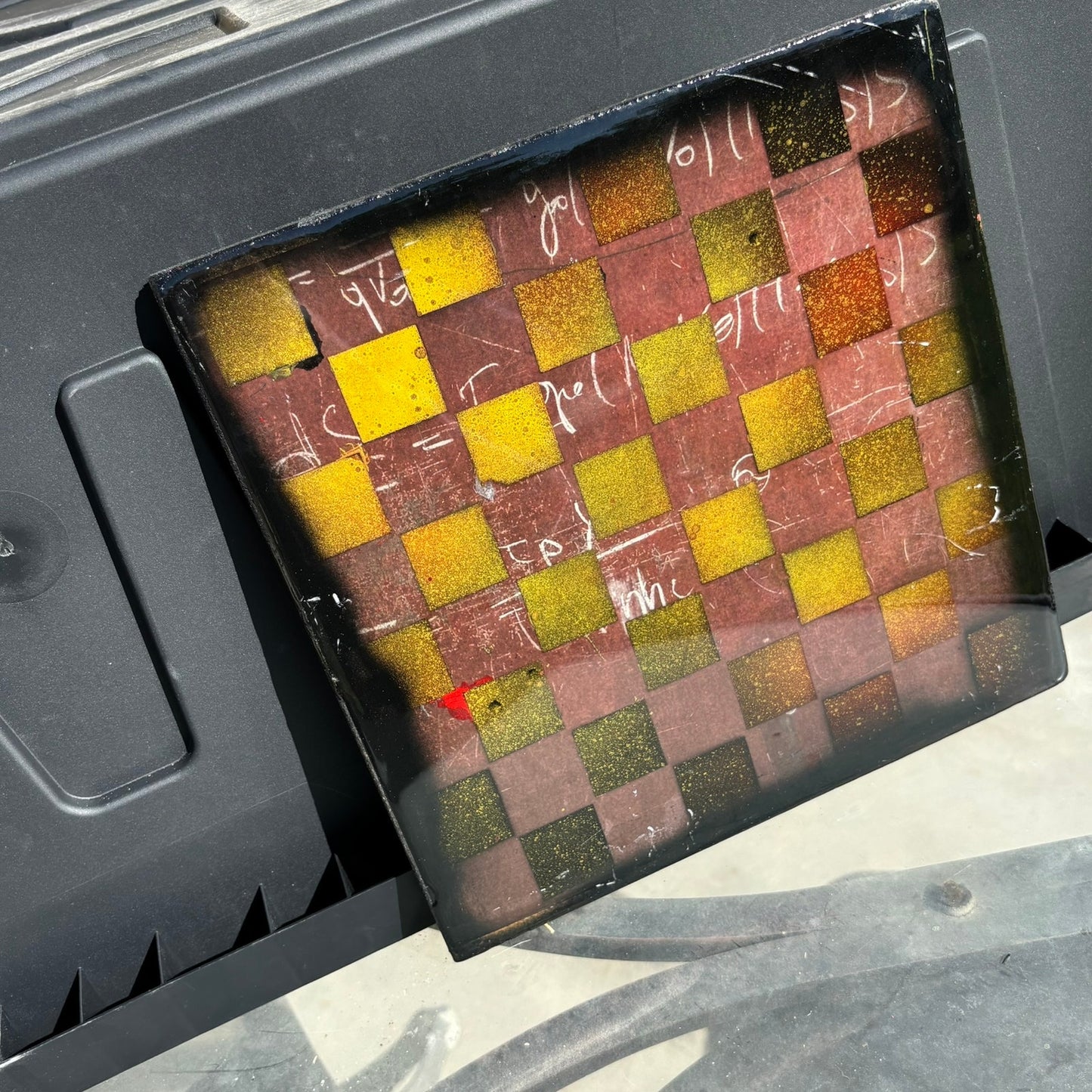 Burgundy Rust - Resin Coated Chess Board