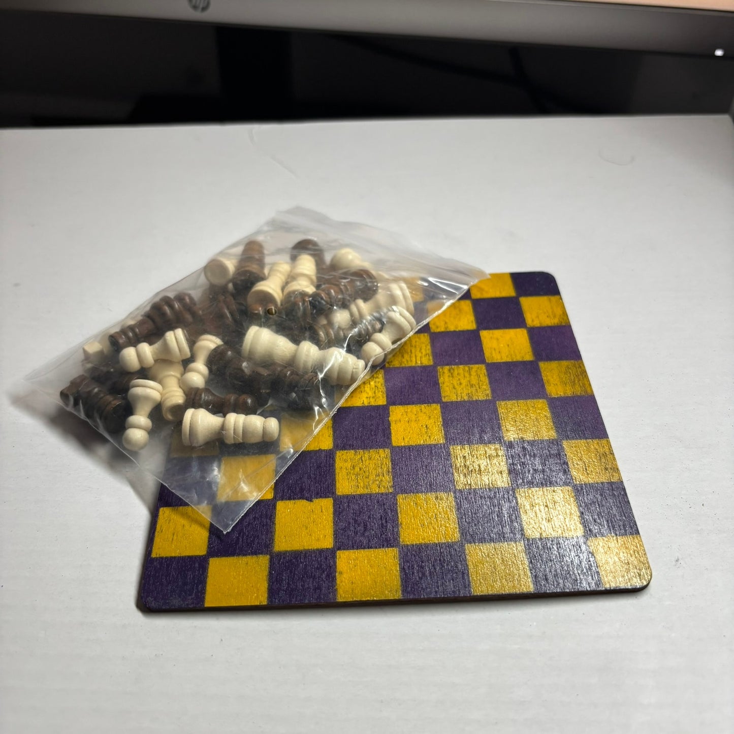 Fantastic Yellow & Purple - Mini Chess Set
