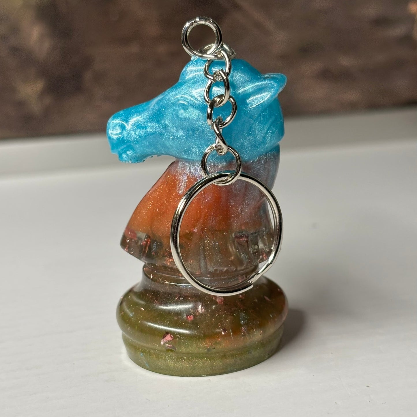 Knights Color Enmeshment - Handmade Resin Keychain - Large Edition