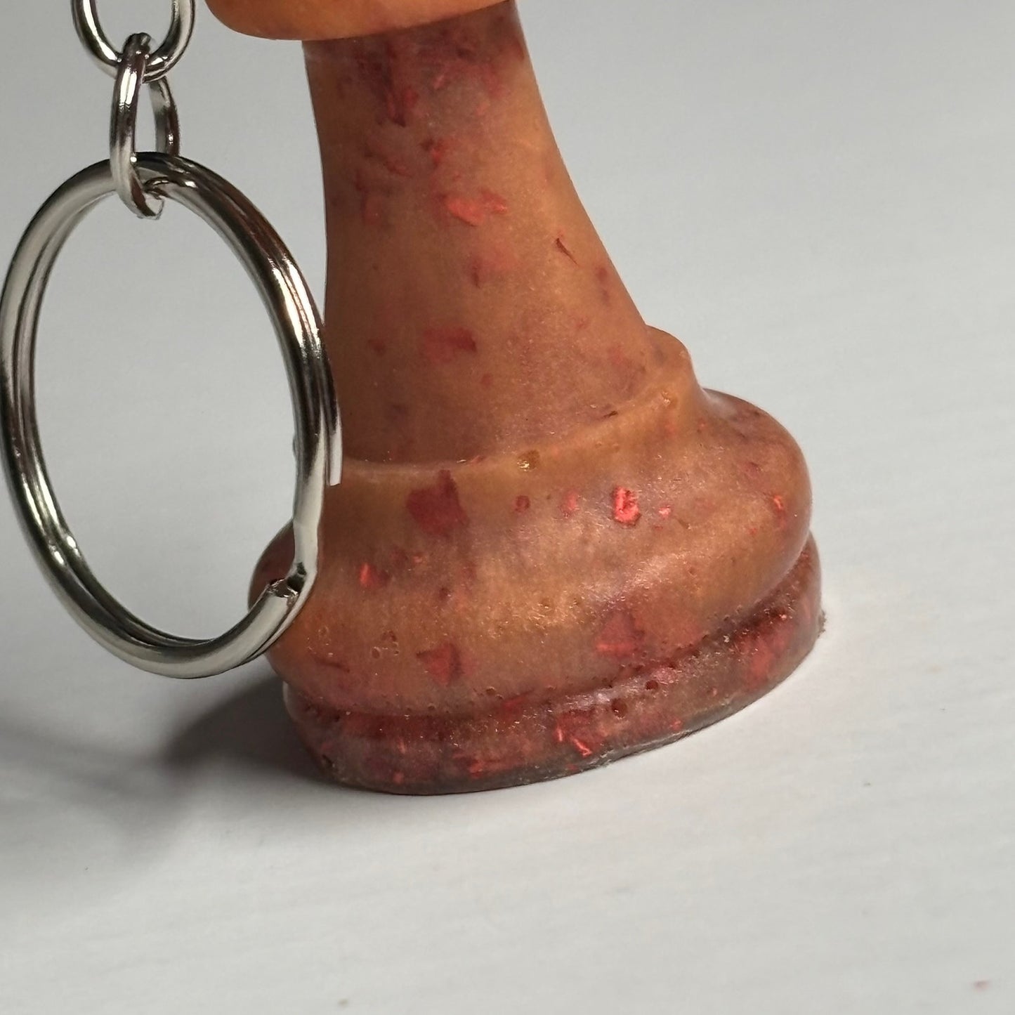 Orange Fire King - Handmade Resin Keychain