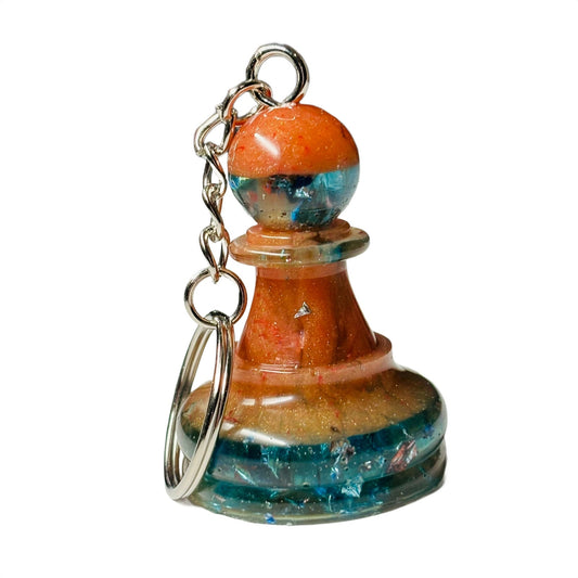 Luxury Orange Pawn - Handmade Resin Keychain - Large Edition