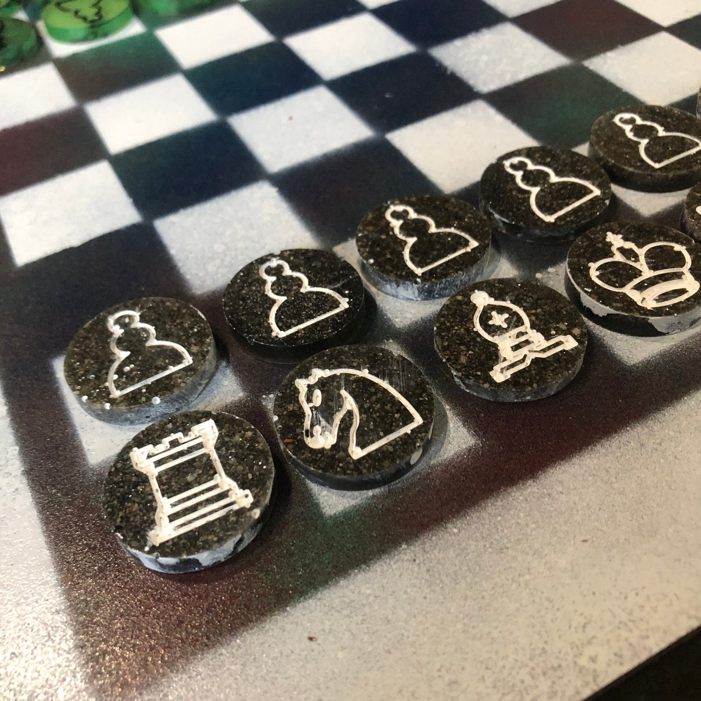 Toxic Cosmic - Painted Chess Set