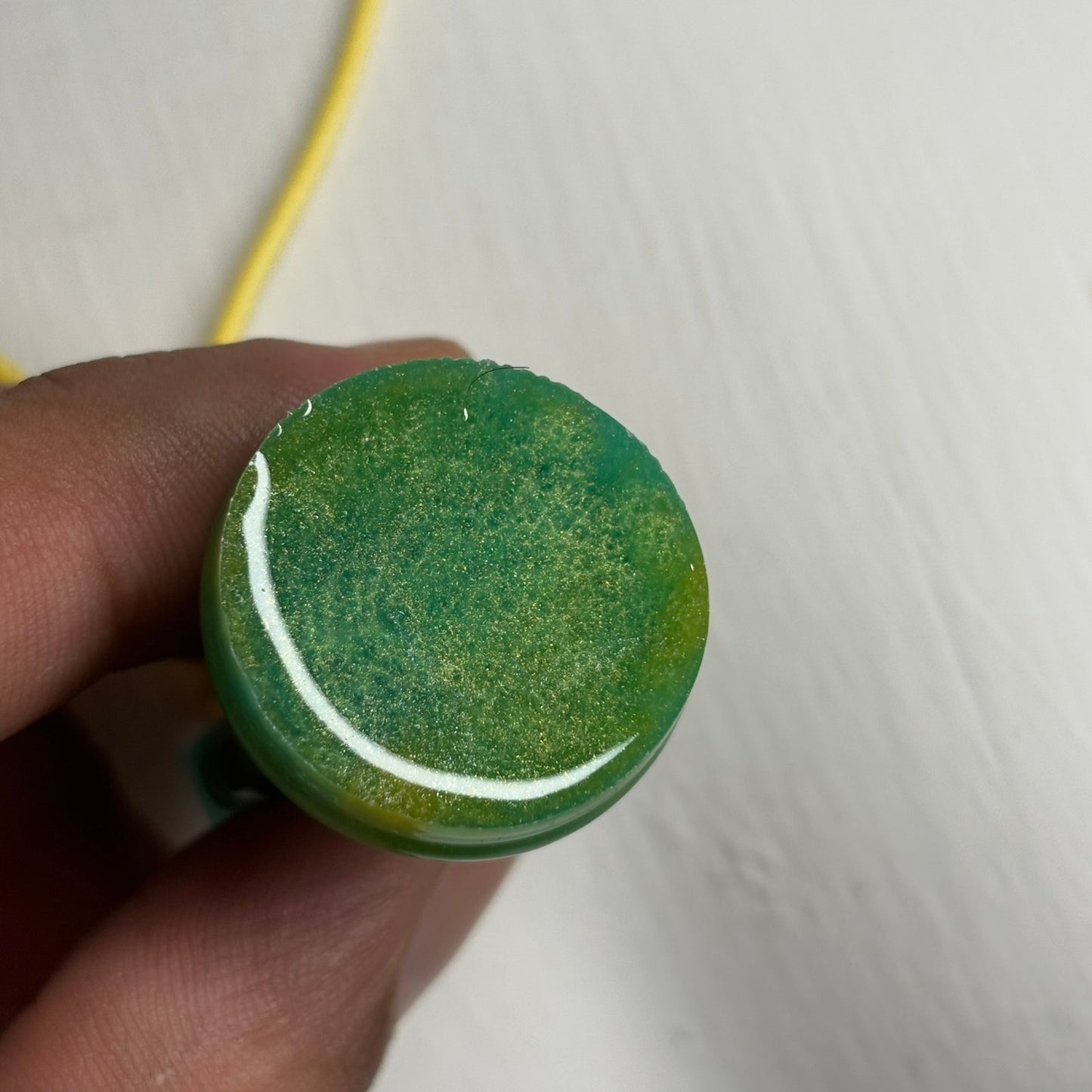 Green Solid Knight - Handmade Resin Chess Necklace