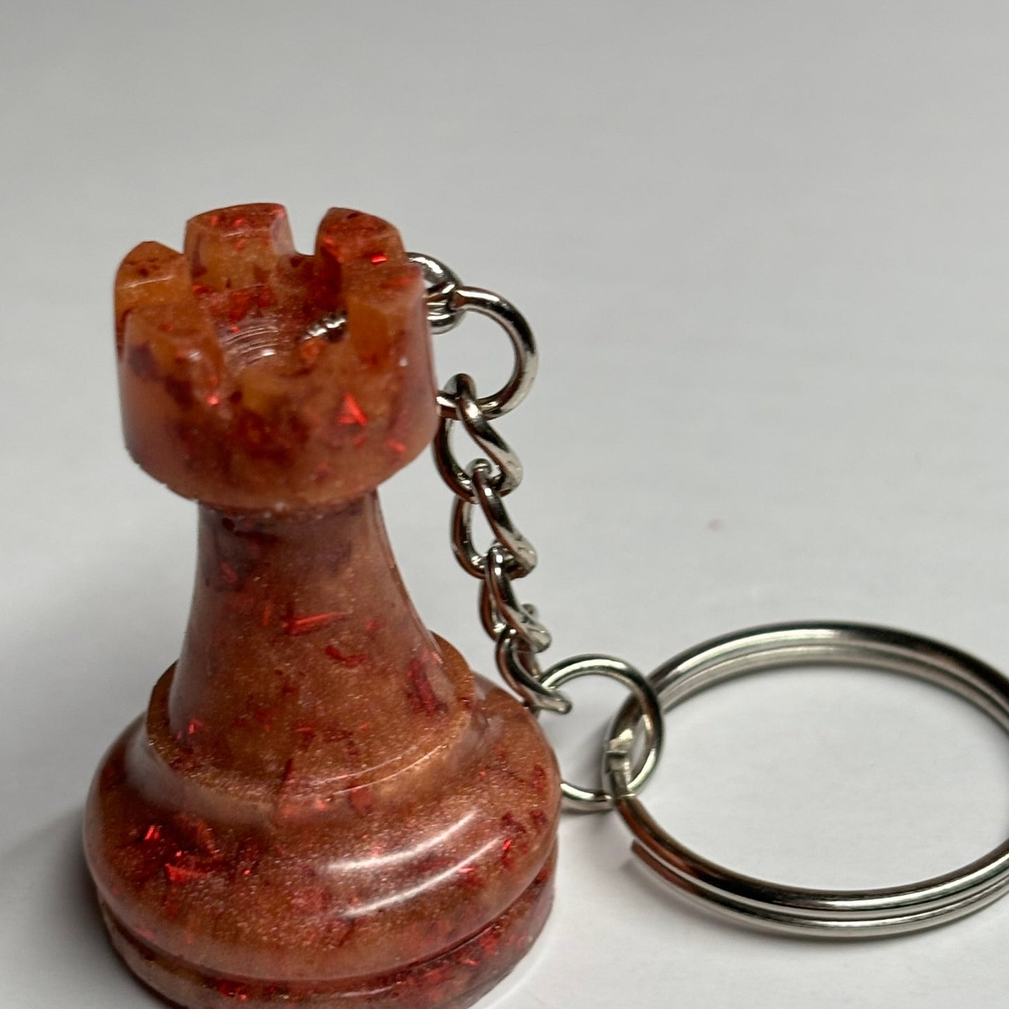 Royal Lava Rook - Handmade Resin Keychain
