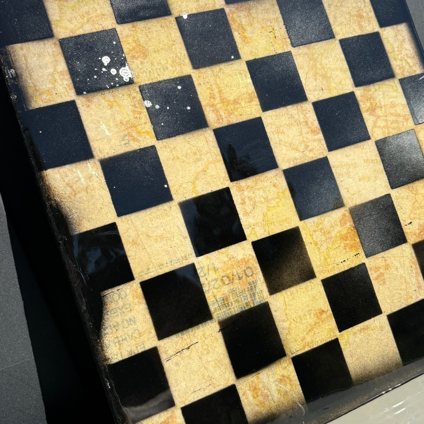 Simple Yellow - Resin Coated Chess Board