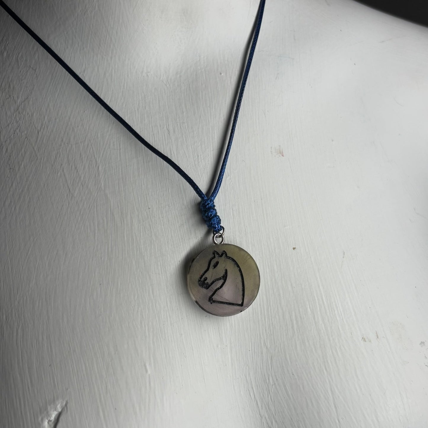 Simple Knight - Handmade Resin Chess Necklace