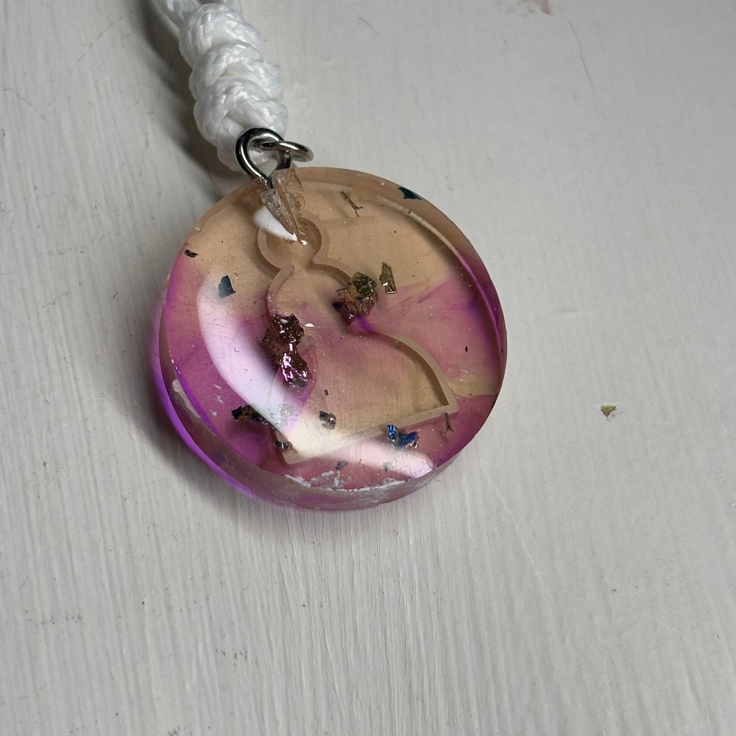 Cosmic Purple Pawn - Handmade Resin Chess Necklace