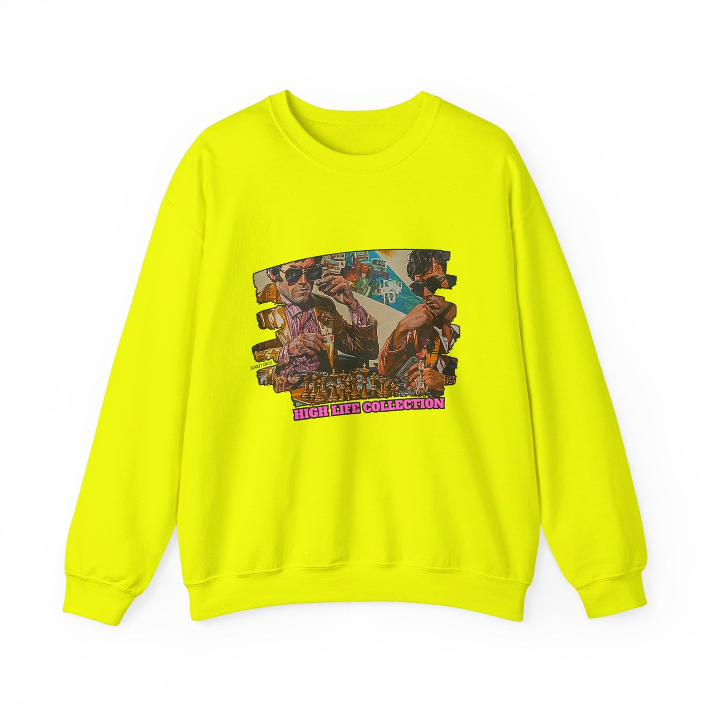 City Boys - Neon Chess Crewneck Sweater