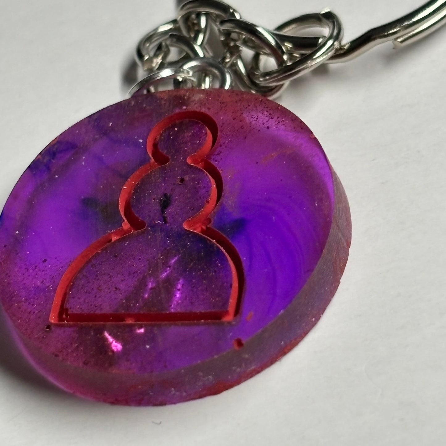 Cosmic Purple Pawn - Handmade Resin Keychain