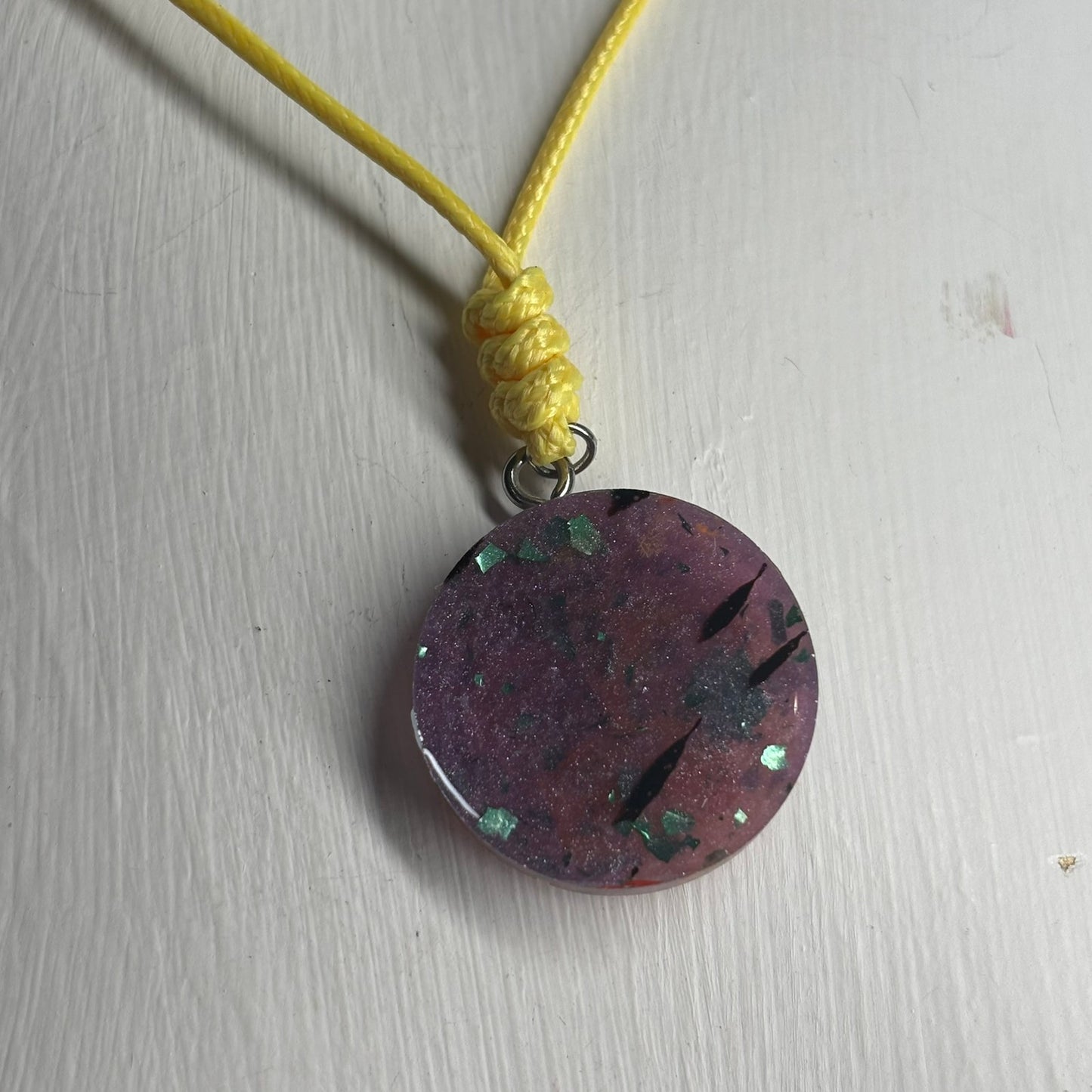 Purple Spaz King - Handmade Resin Chess Necklace