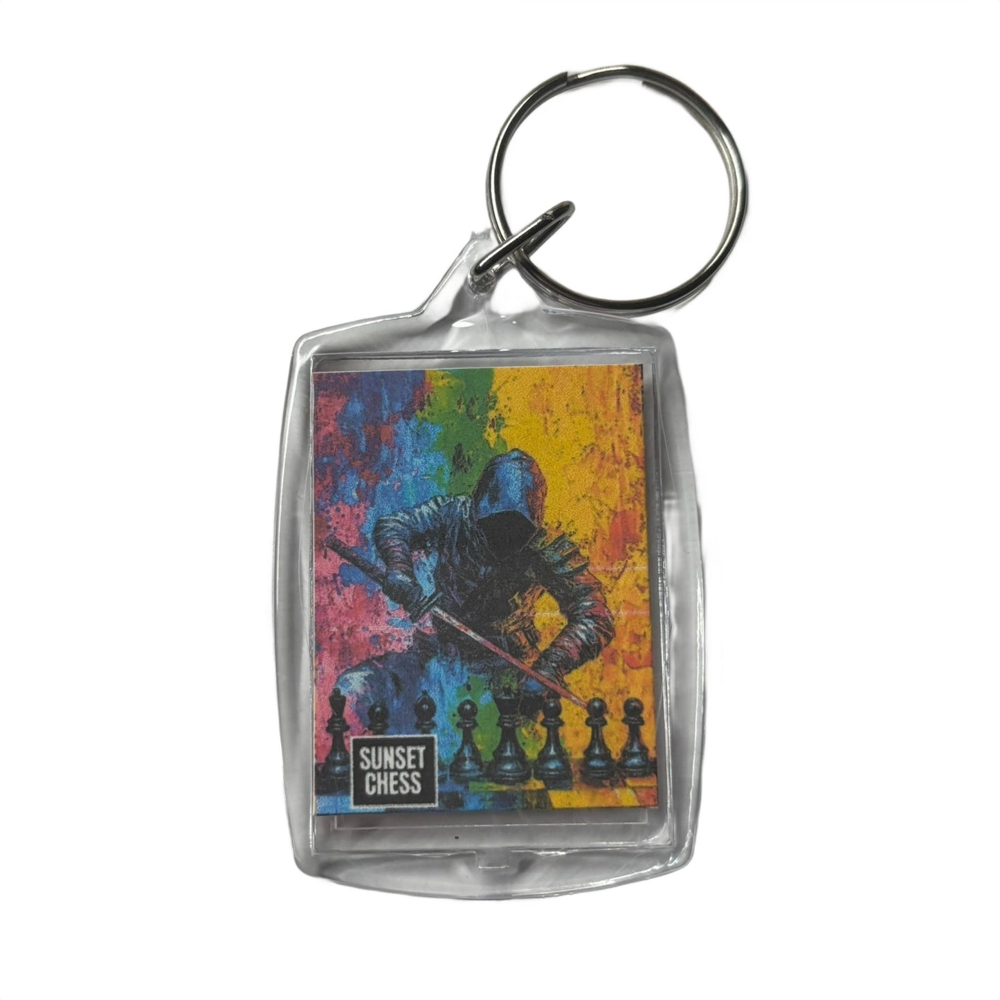 Rainbow Ninja - Chess  Photo Keychain