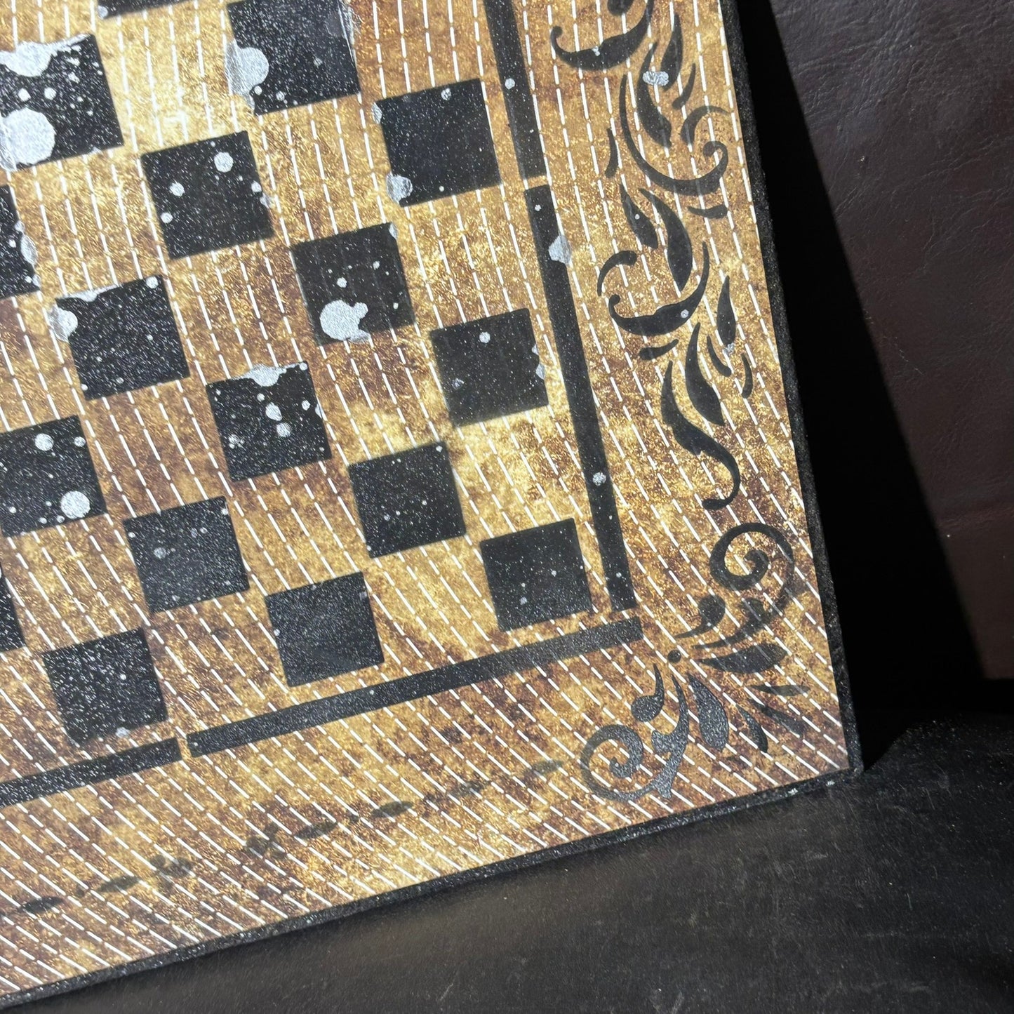 Vintage Brown - Scrapbook Chess Board