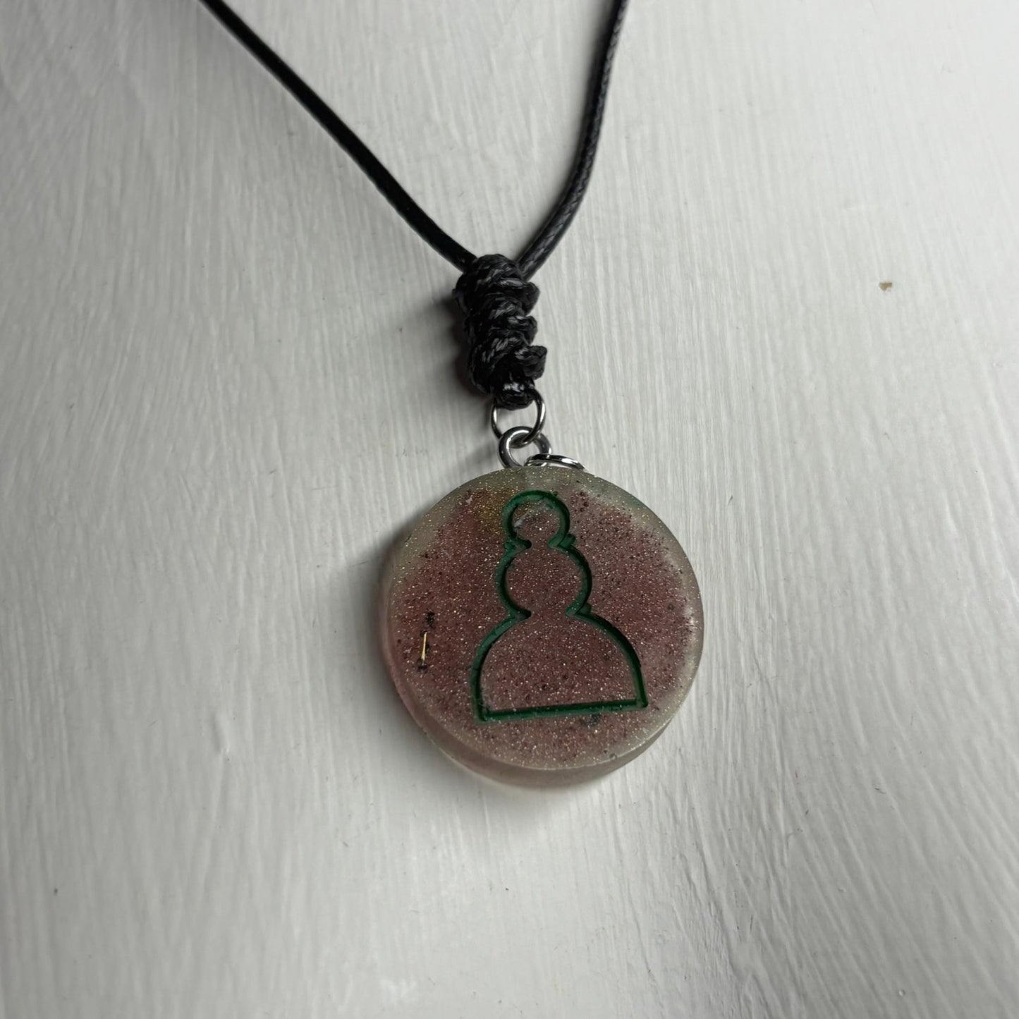 Simple Pawn - Handmade Resin Chess Necklace
