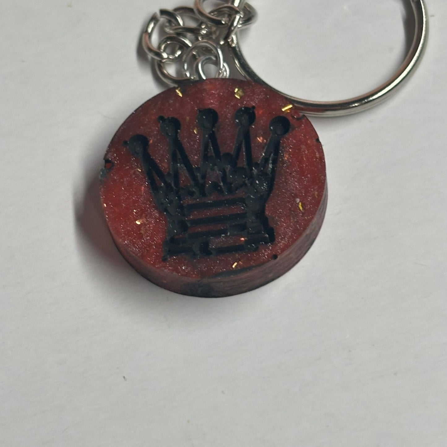Fire Red Queen - Handmade Resin Keychain