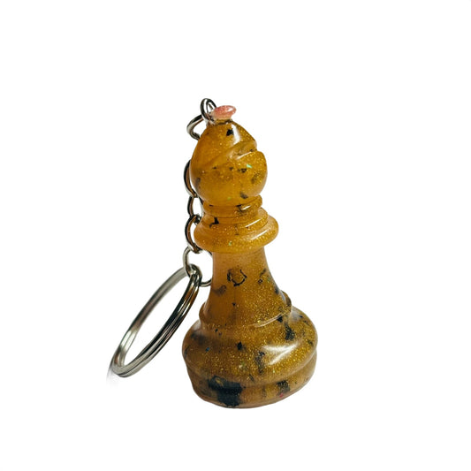 Sotted Yellow Bishop - Handmade Resin Keychain