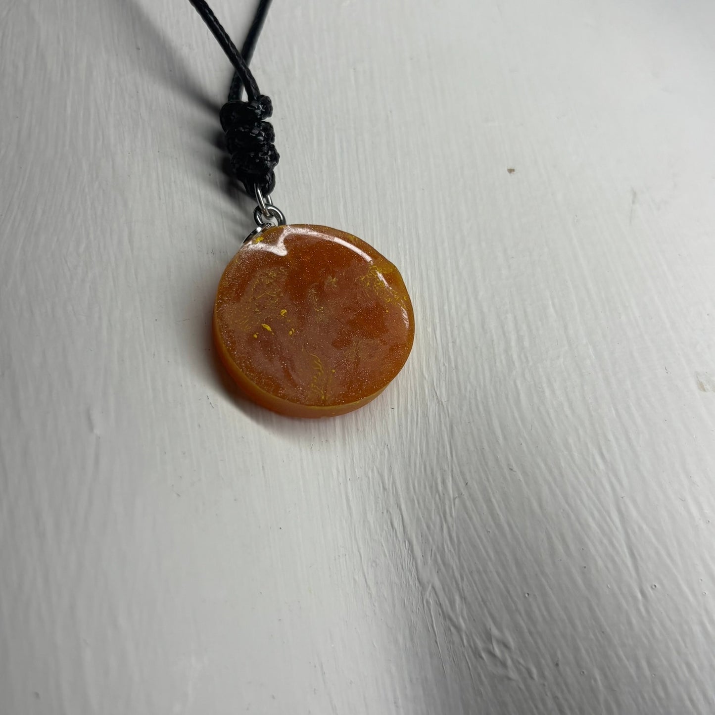 Burned Yellow Pawn - Handmade Resin Chess Necklace