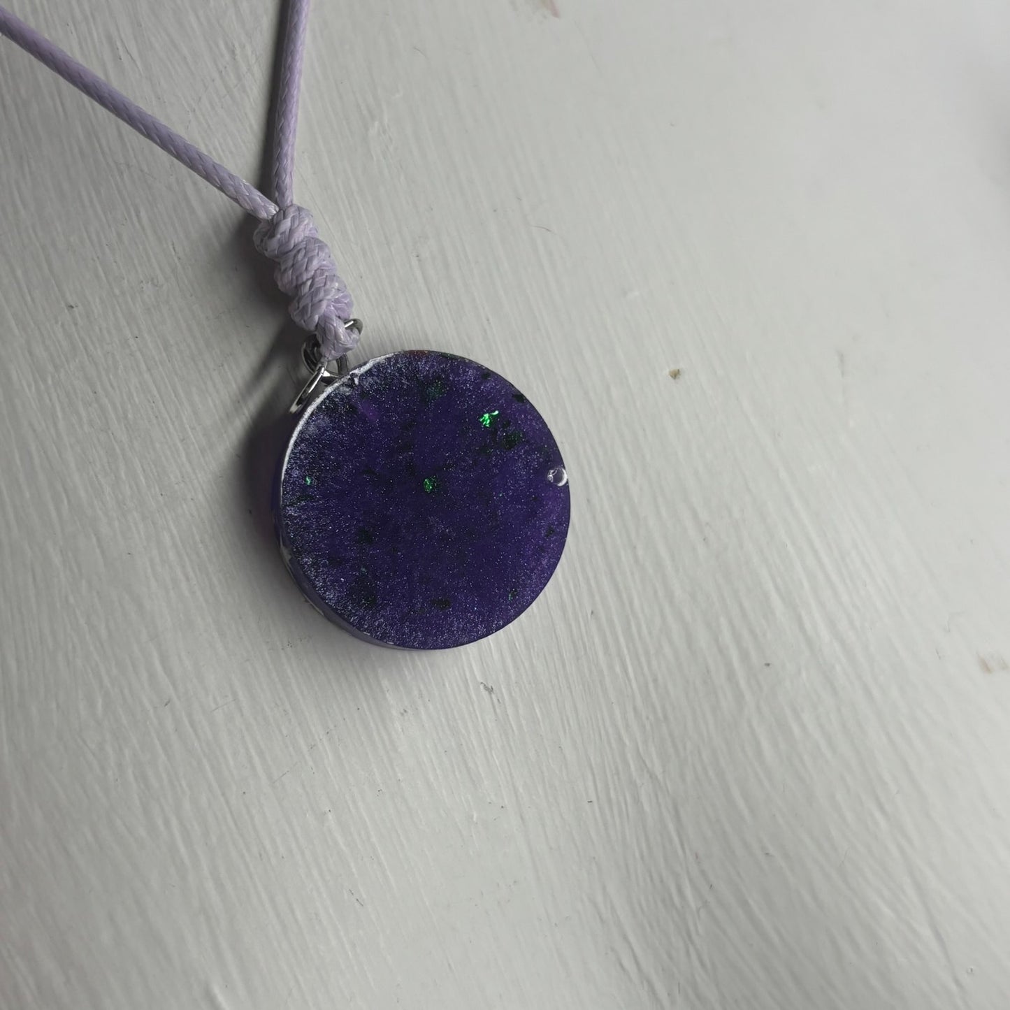 Purple King - Handmade Resin Chess Necklace