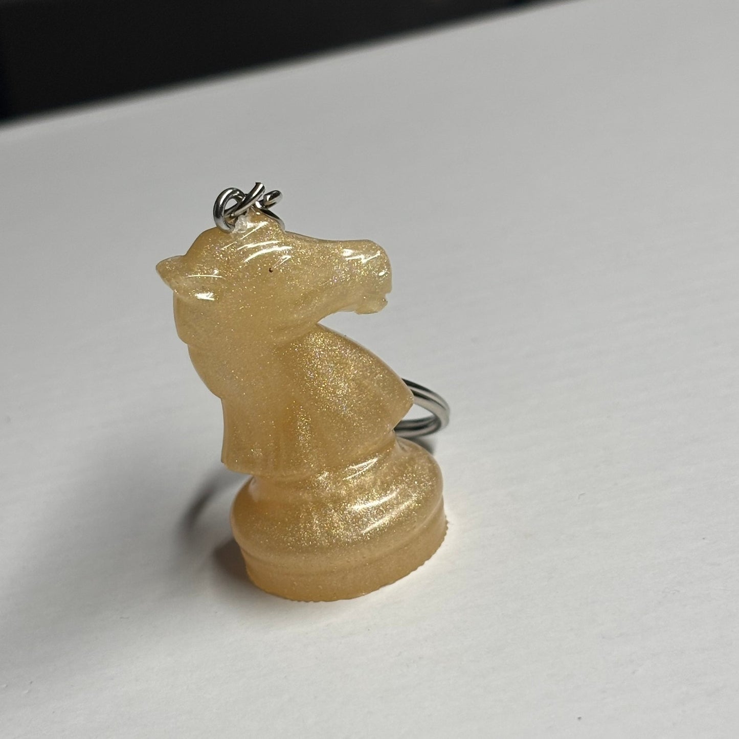 Clear Yellow Knight - Handmade Resin Keychain