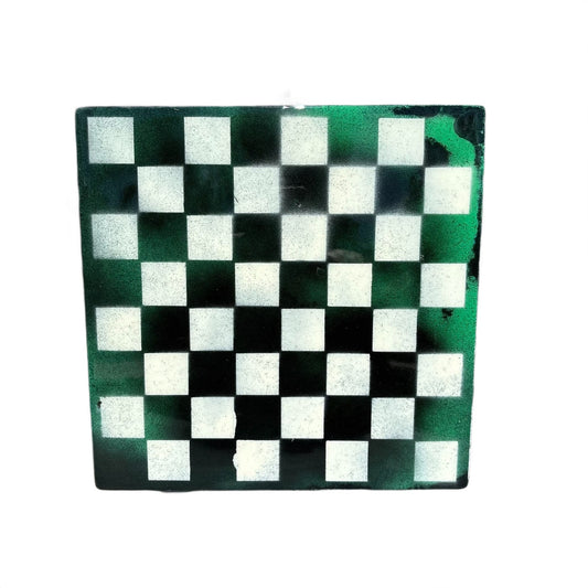 Mixed Black & Green - Resin Coated Chess Board