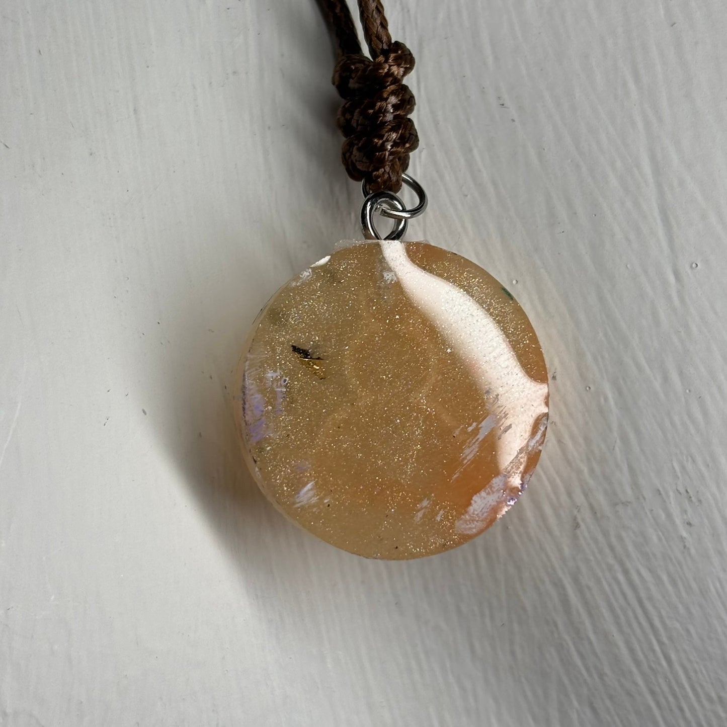 Sunset Yellow Pawn - Handmade Resin Chess Necklace