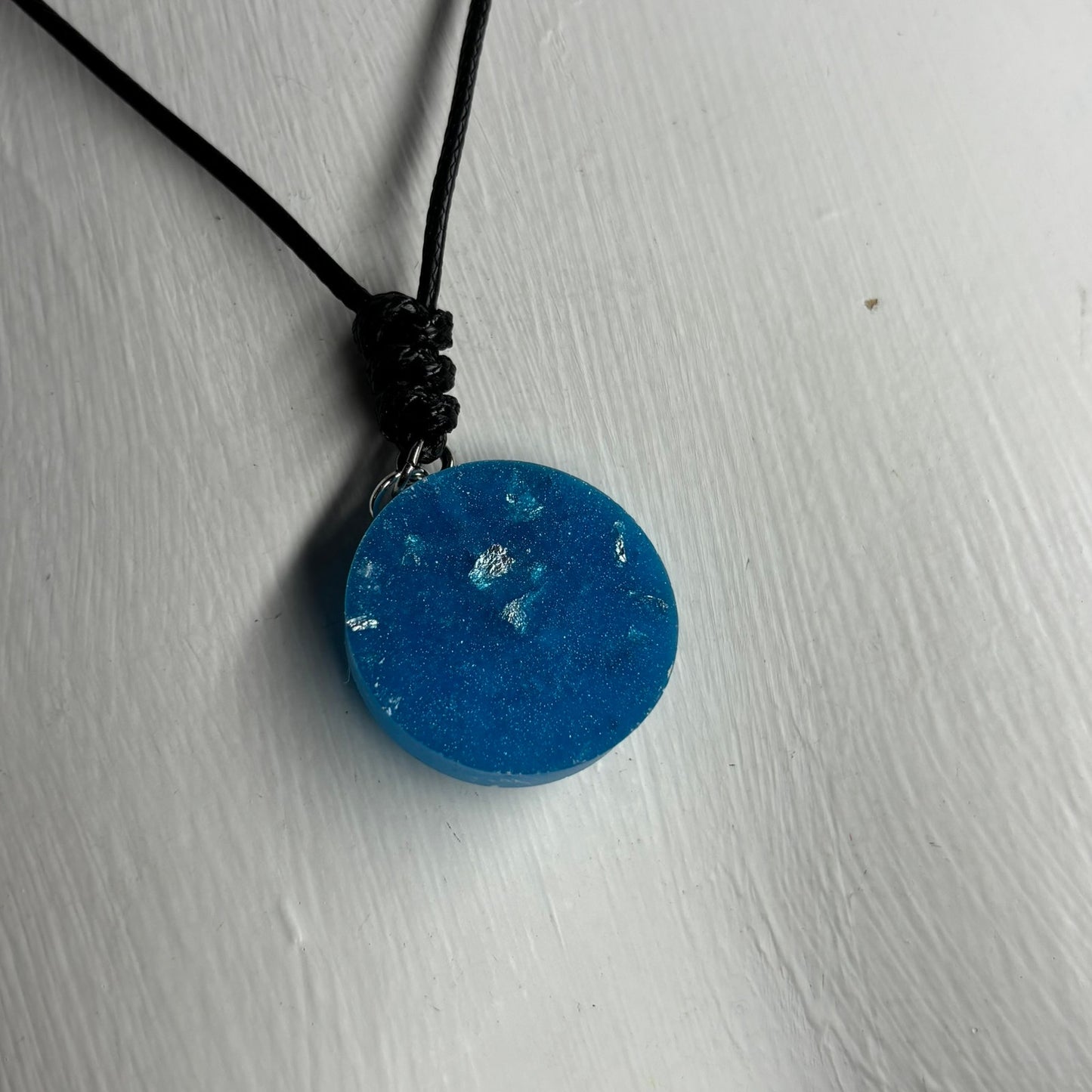 Ice Blue Rook - Handmade Resin Chess Necklace