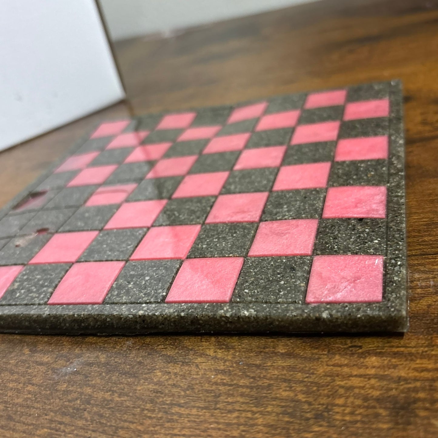 Pink Rock - Resin Chess Board