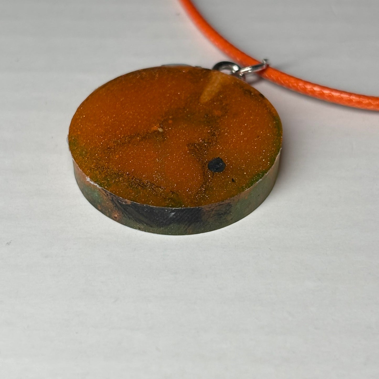 Orange Pawn - Handmade Resin Chess Necklace