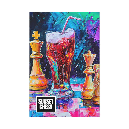 Soda Pop & Chess - Canvas Chess Print 40"x60"