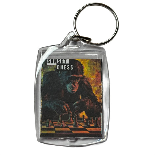Space Chimp - Chess  Photo Keychain