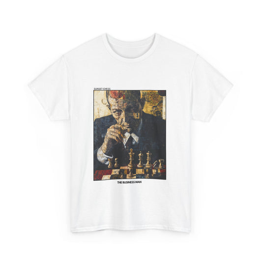 The Business Man - White Chess T Shirt