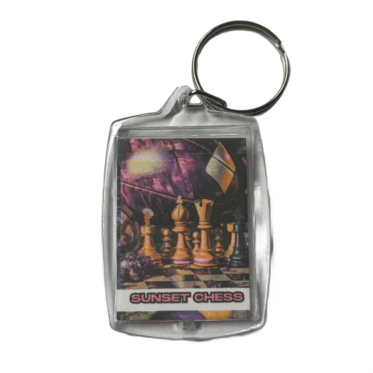 Purple Flair - Chess  Photo Keychain