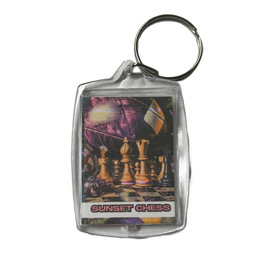 Purple Flair - Chess  Photo Keychain