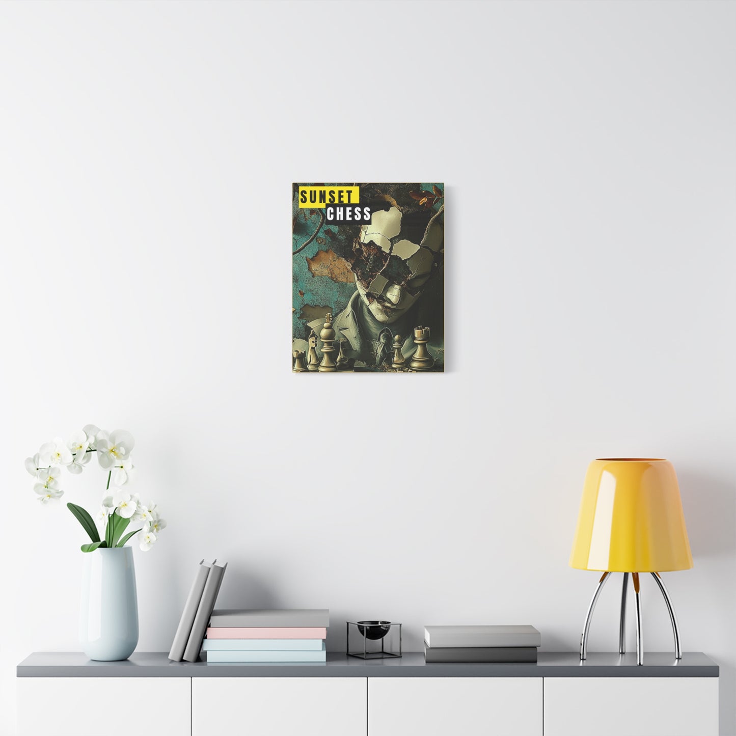 The Breaking Mask - Canvas Chess Print 16"x20"