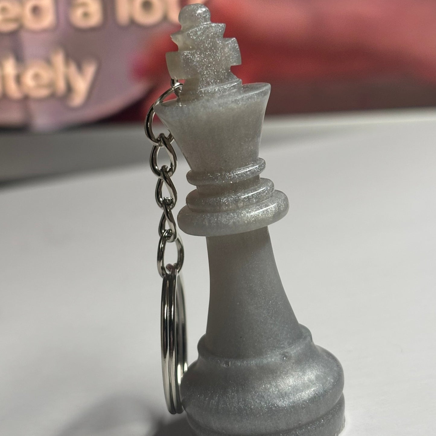Silver King - Handmade Resin Keychain
