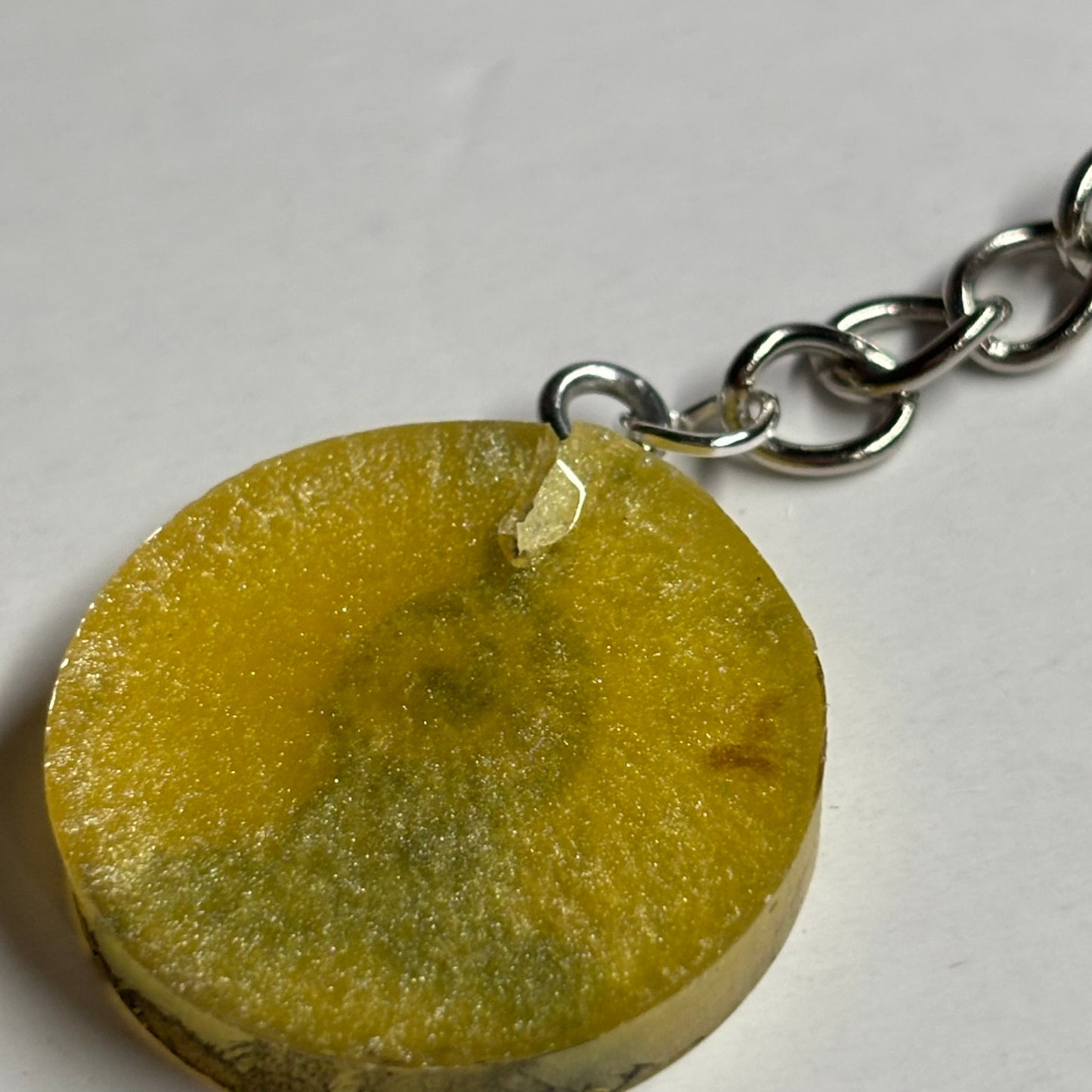 Yellow Black Bishop - Handmade Resin Keychain