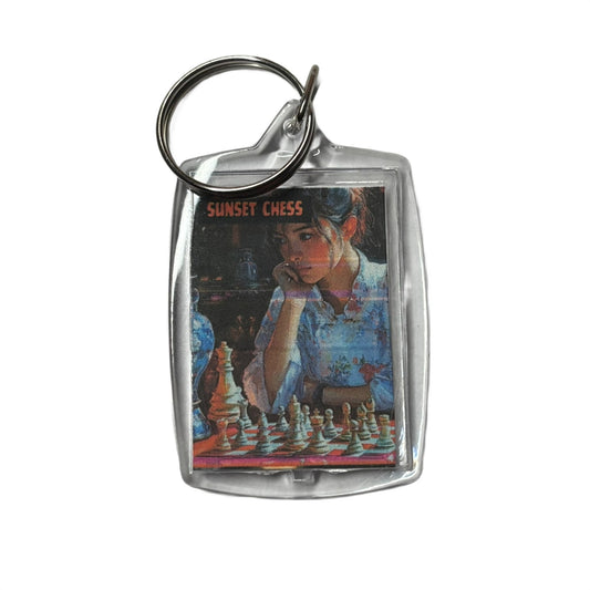 Young Student - Chess  Photo Keychain