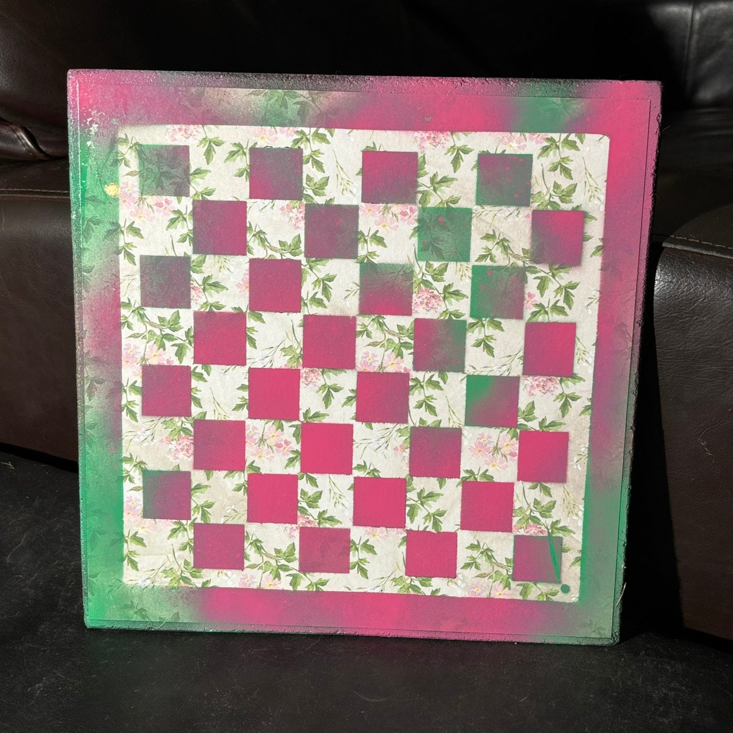 Gummy Pink - Scrapbook Chess Board