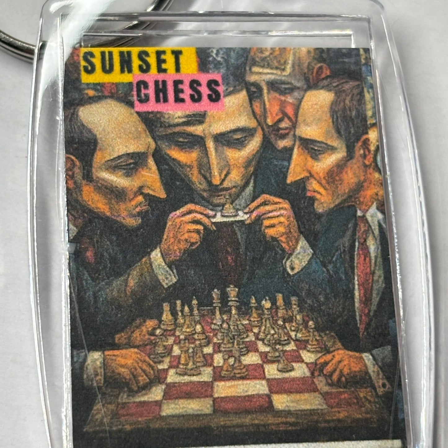 Business Men - Chess  Photo Keychain