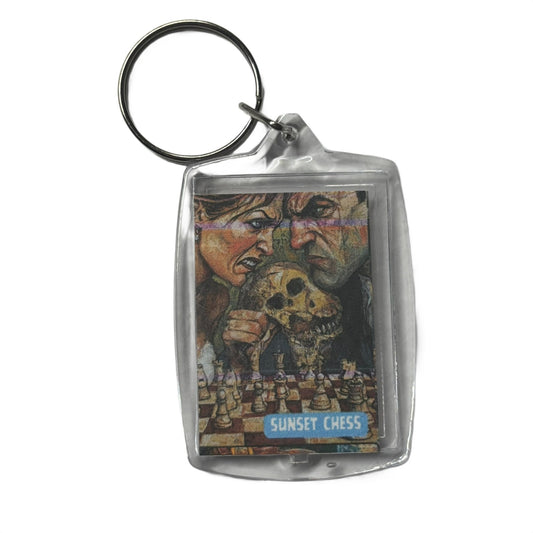 Angry Couple - Chess  Photo Keychain