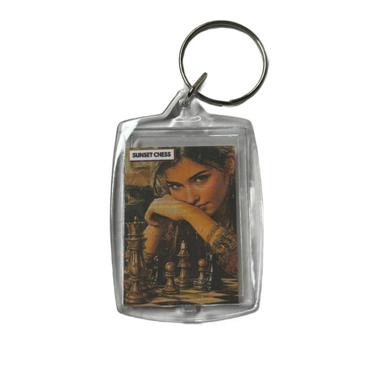 Her Gaze - Chess  Photo Keychain