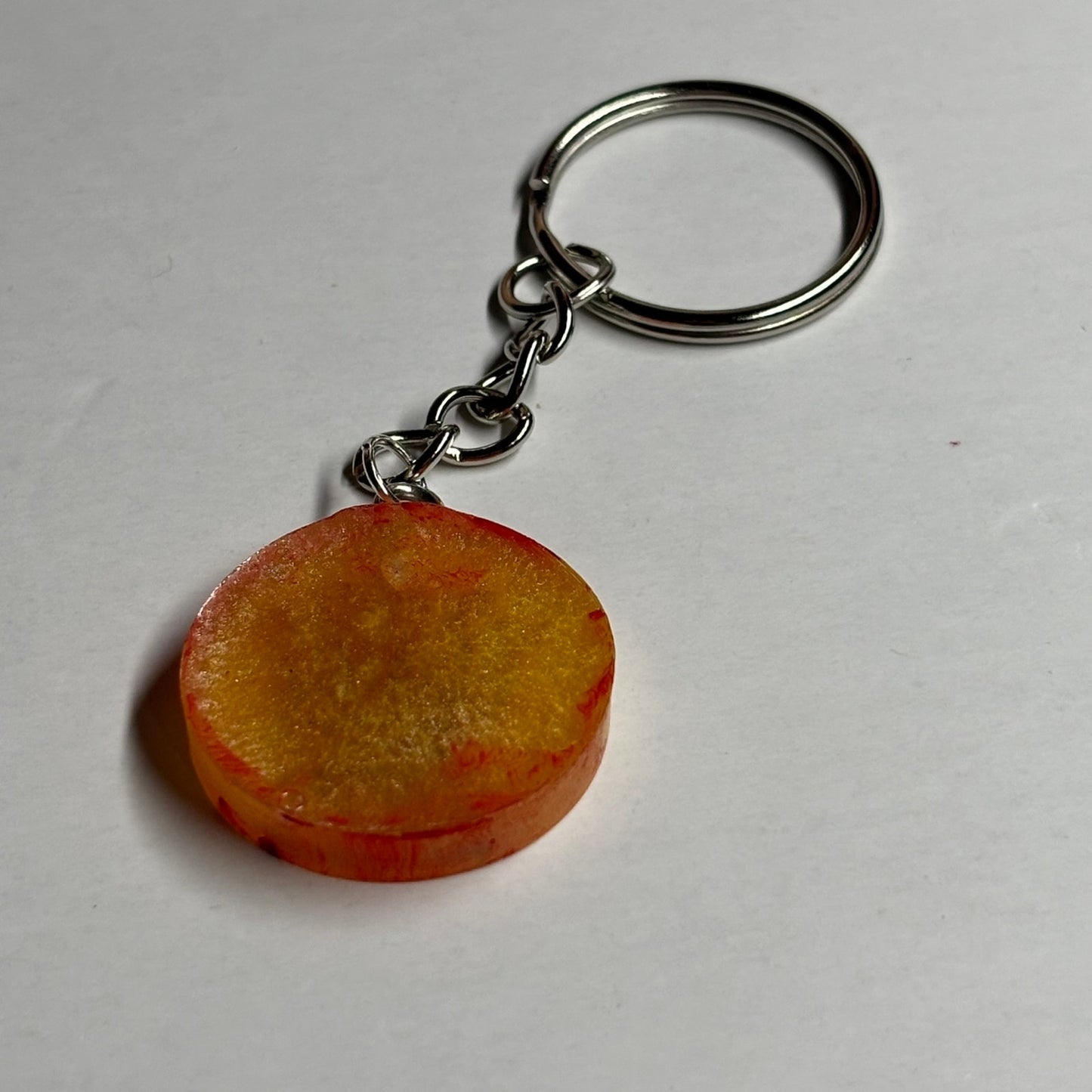 Yellow Red Queen - Handmade Resin Keychain