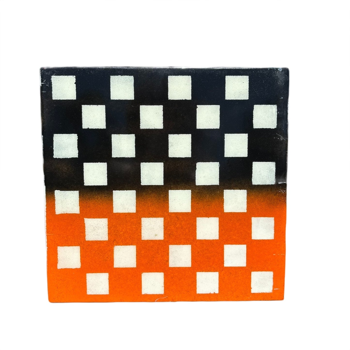 Orange Black Mix - Resin Coated Chess Board